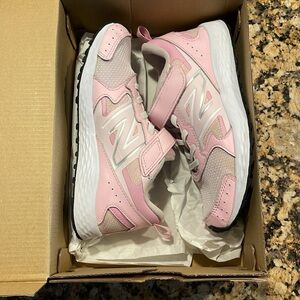 New Balance Pink Mesh Sneakers Velcro Strap